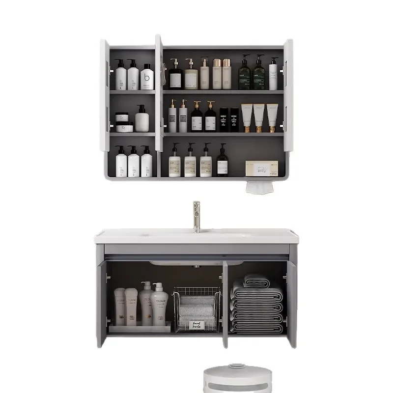 

Bathroom cabinet ceramic integrated basin, sanitary household bathroom cabinet, wash basin