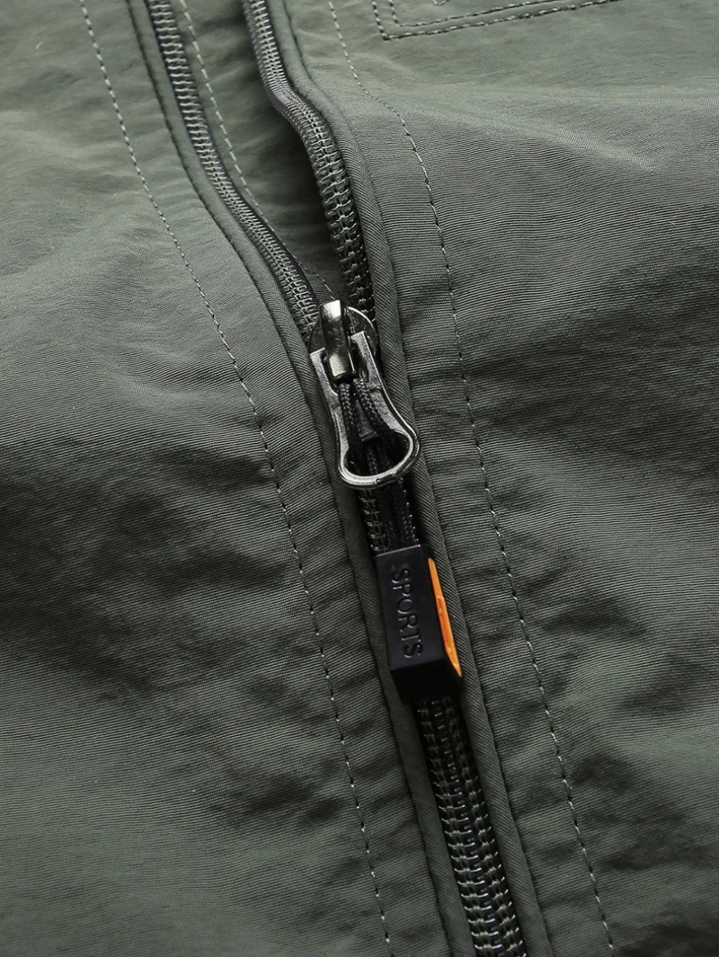 Men's Casual Jacket Stand Collar Lightweight Versatile Spring Autumn Outerwear Coat Fashion Trendy Zipper Jacket