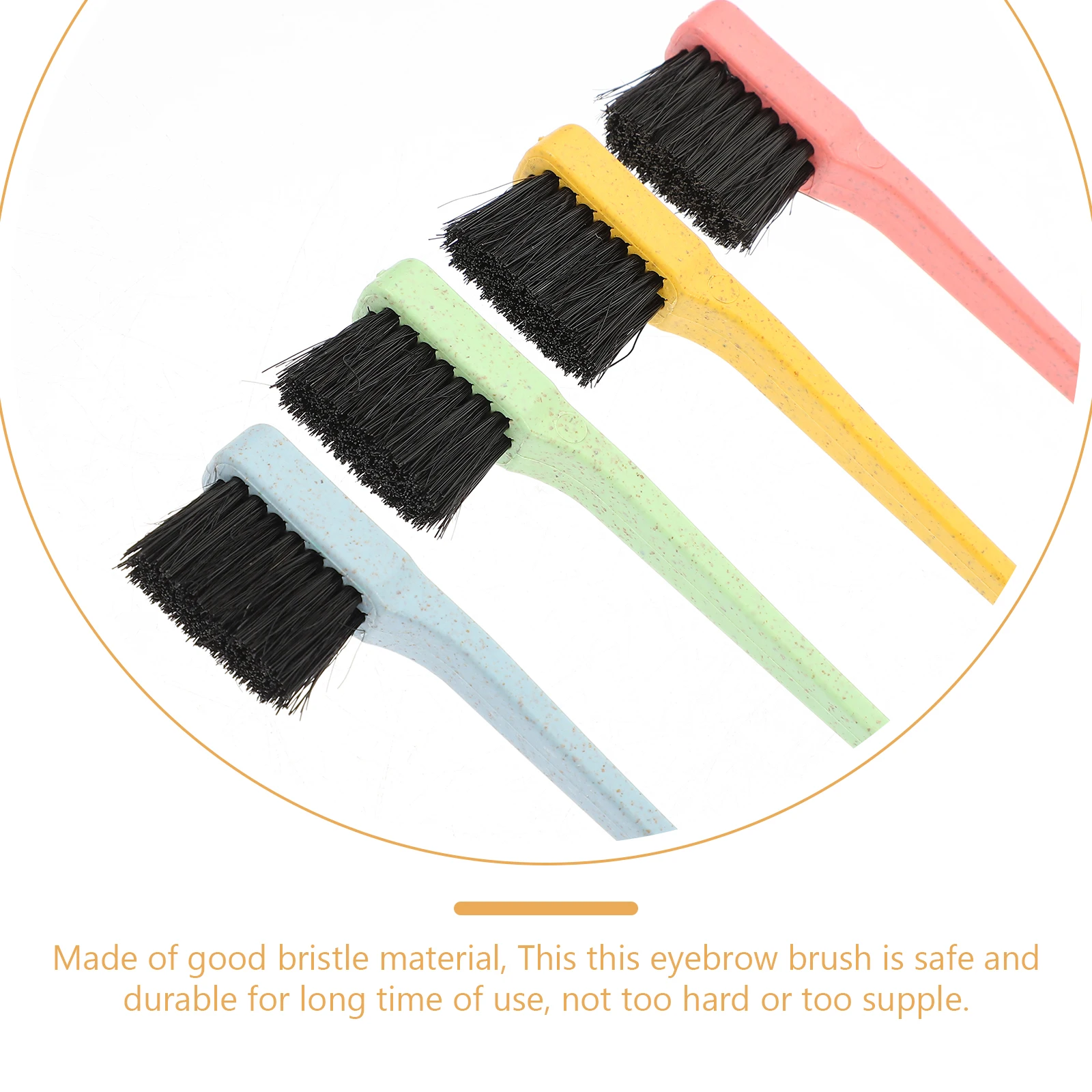 

4 Pcs Dual Tip Eyebrow Brush Makeup Brushes Comb ABS Nylon Bristles Durable Long Lasting Compact Size Safe Soft Practical