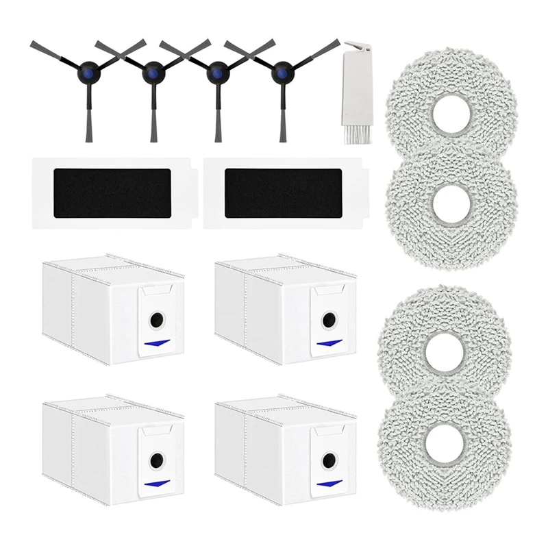 15-Pack Replacement Accessories Kit For Ecovacs Deebot T30 Omni, T30 PRO Omni, T30s, Yeedi M12 Pro