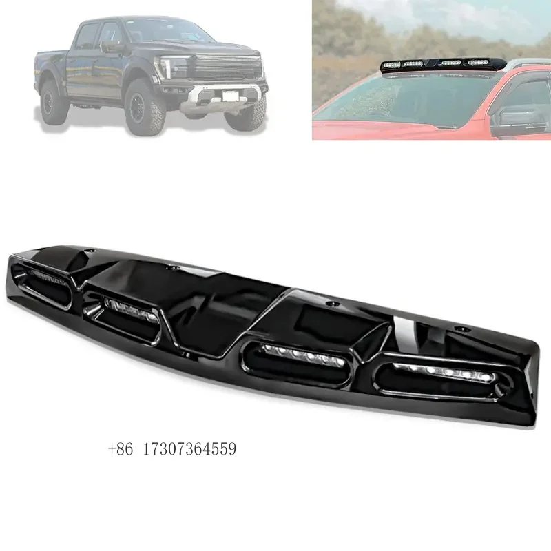 Modificación de Repuestos para Automóviles, Barra de Luces LED de Techo de Cuatro Lámparas, Foco de Techo, Barra de Alerón Delantero para Ford F150 Raptor 4