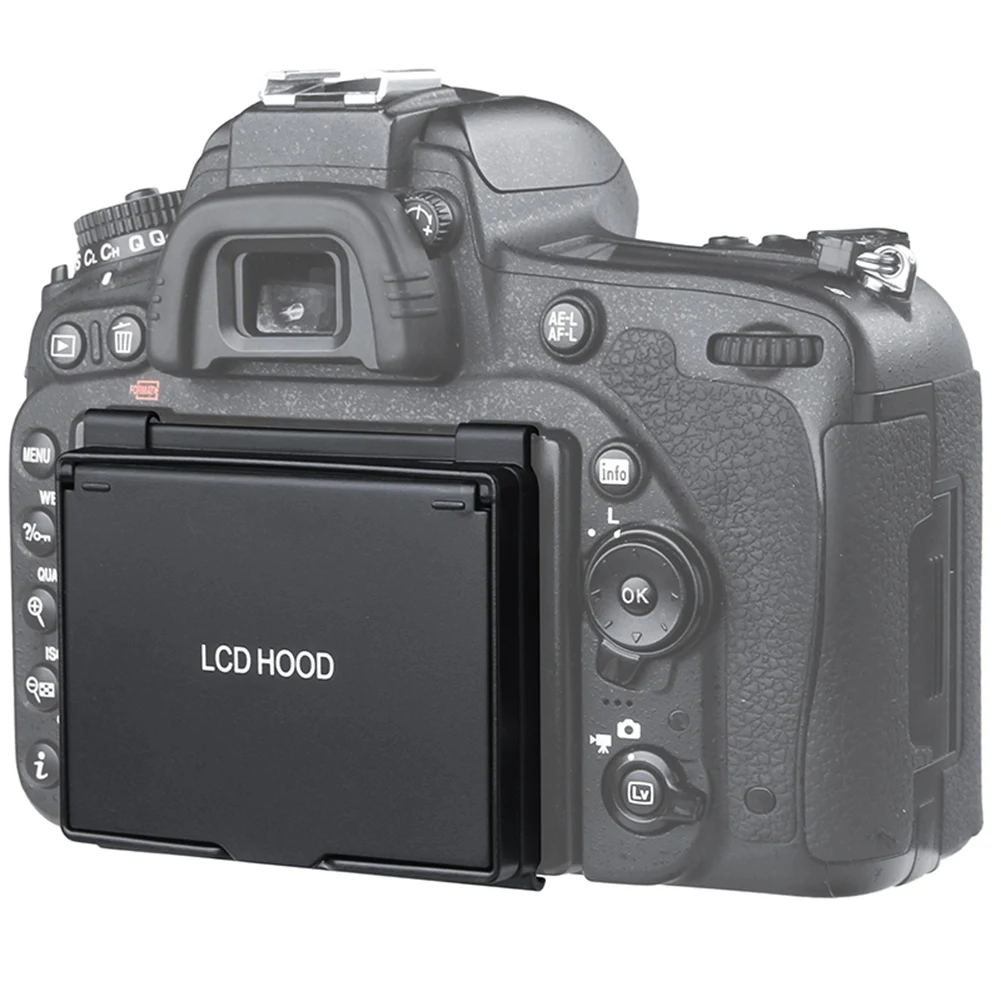 Penutup layar LCD dengan penutup naungan Pop-Up pelindung layar LCD untuk Film pelindung kamera Nikon D750