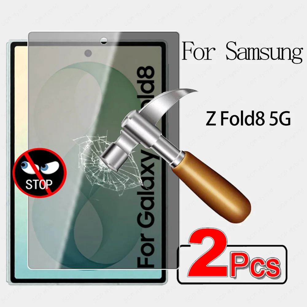 2 Stück Anti-Spionage-/Sichtschutzfolie aus gehärtetem Glas, kompatibel mit Samsung Galaxy Z Fold8 ZFold8 Fold 8 5G Displayschutzfolie auf der Rückseite