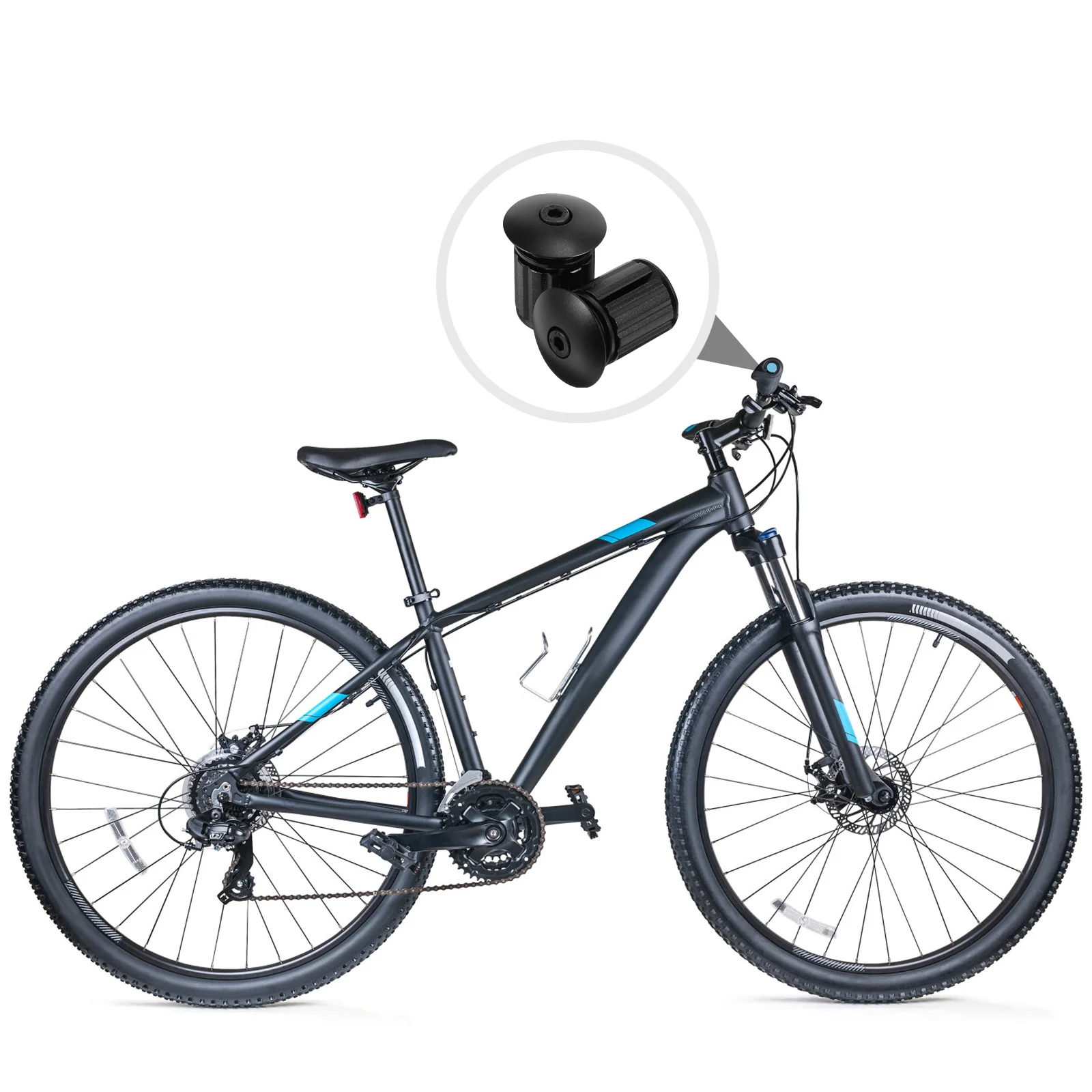 

2 Pcs Accessories Bicycle Handlebar Plug Tape Aluminum Alloy Post Bike End Plugs