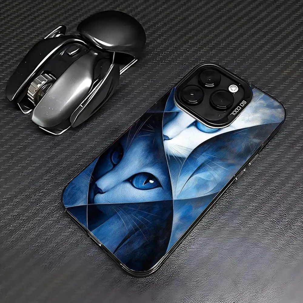 

Blue cat's eyes Phone Case case for iPhone17 16 15 14 13 12 11 Pro/ Max/Plus shock-proof rear cover anti-fingerprint