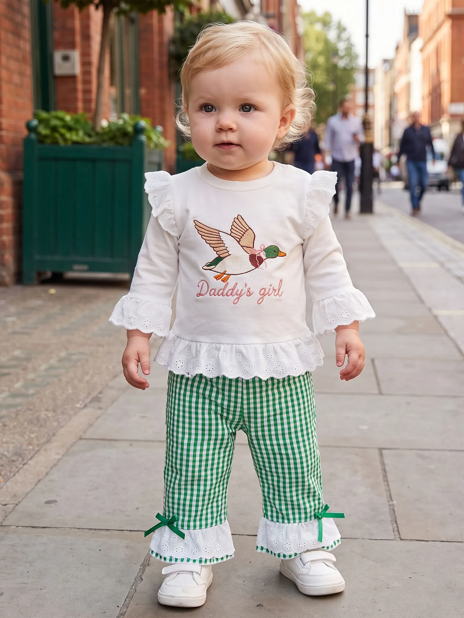 Toddler Duck Embroidery Outfit 4