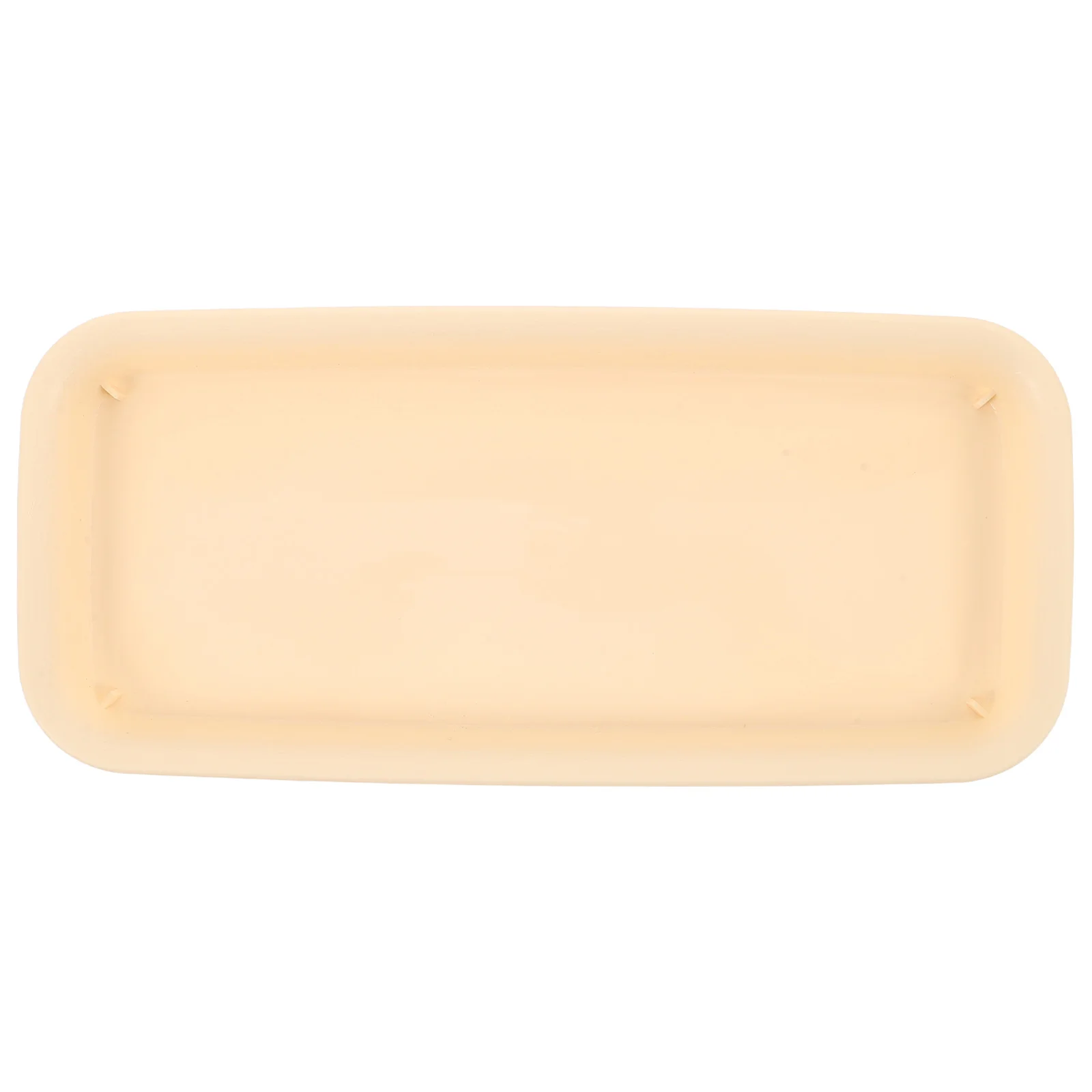 

Rectangular Plant Saucer Tray Wave Edge Plastic Planter Drip Pan for Indoor Succulent Flower Pot Window Sill Balcony Use White