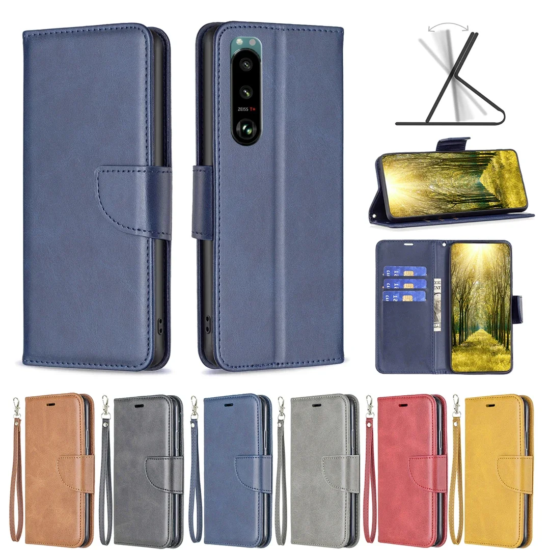 Luxury Wallet Magnetic Buckle Flip Leather Case for Sony Xperia 5 III Xperia10 III Cover Skin Friendly Card Holder Business Case