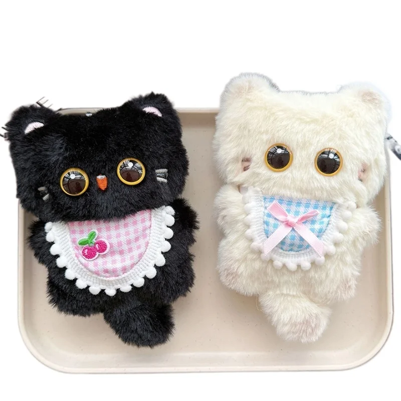 Süßes Kätzchen Plüsch Schlüsselanhänger Cartoon Tier Plüschtier, Paar Rucksack Anhänger, Auto Dekoration Puppe Anhänger Weihnachten Geburtstagsgeschenk