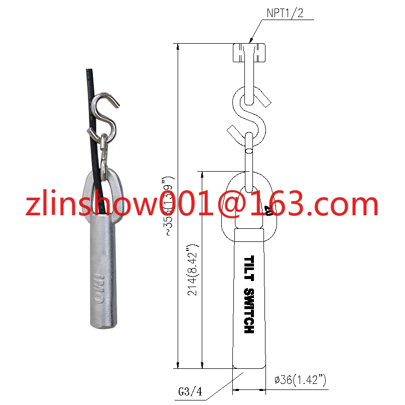 Tilt switch conveyor belt protection emergency switch stop