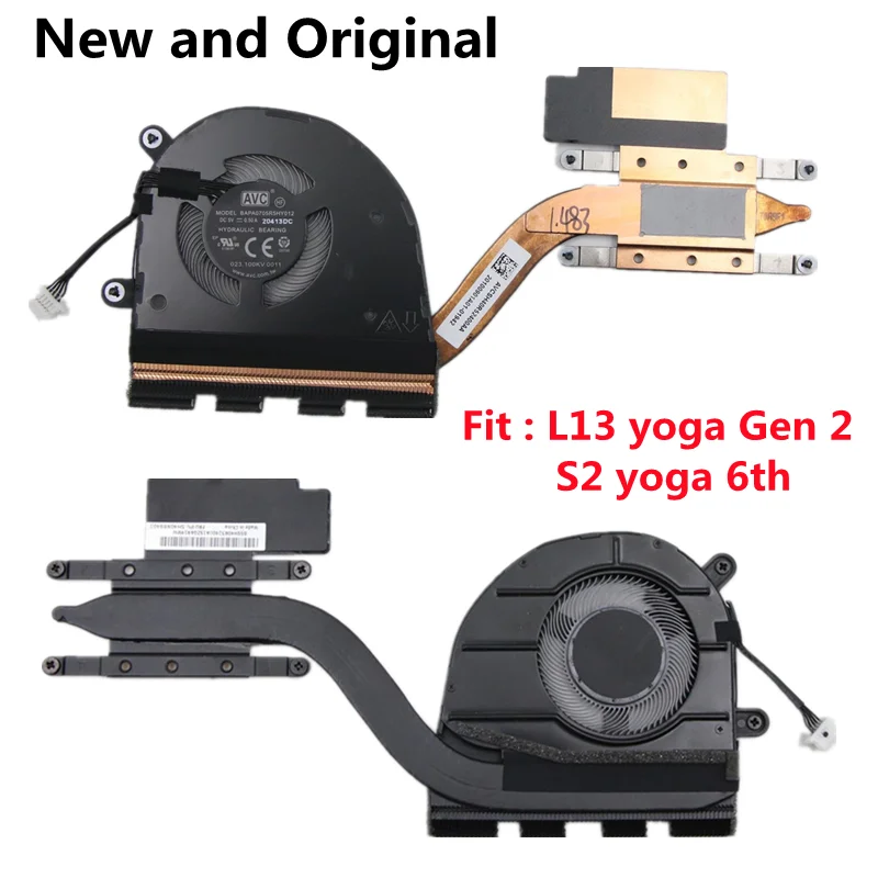 Imagem -01 - Original Uma Cpu Cooler Ventilador de Refrigeração do Dissipador Calor para Lenovo Thinkpad s2 Yoga 6th L13 Yoga Gen Portátil Fru 5h40x89404 5h40x89405 Novo original uma cpu cooler ventilador de refrigeracao do dissipador calor para lenovo thinkpad s2 yoga 6th l13 yoga gen portatil fru 5h40x89404 5h40x89405 novo 01