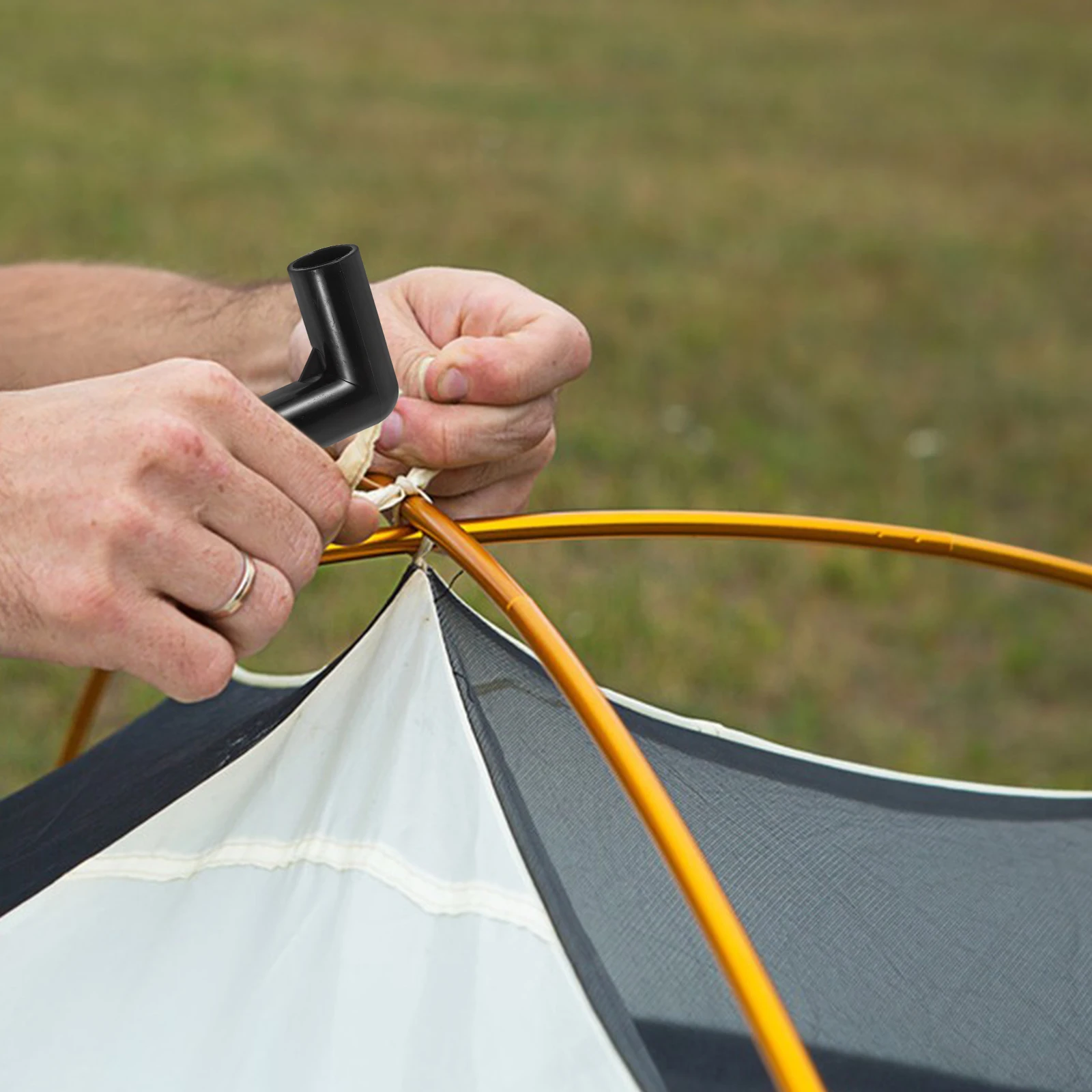 30 قطعة خيمة المظلة استبدال أجزاء البلاستيك الزاوية اليمنى الكوع موصلات عمود الخيمة محول تركيبات محول القطب في الهواء الطلق #5