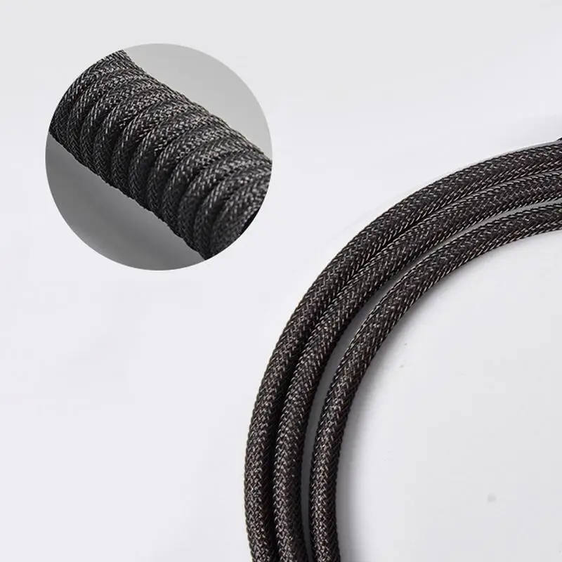 300cm Type C Mechanical Keyboard Coiled Cable USB Keyboard Wire Mechanical Keyboard Aviator Desktop Computer Aviation Connector