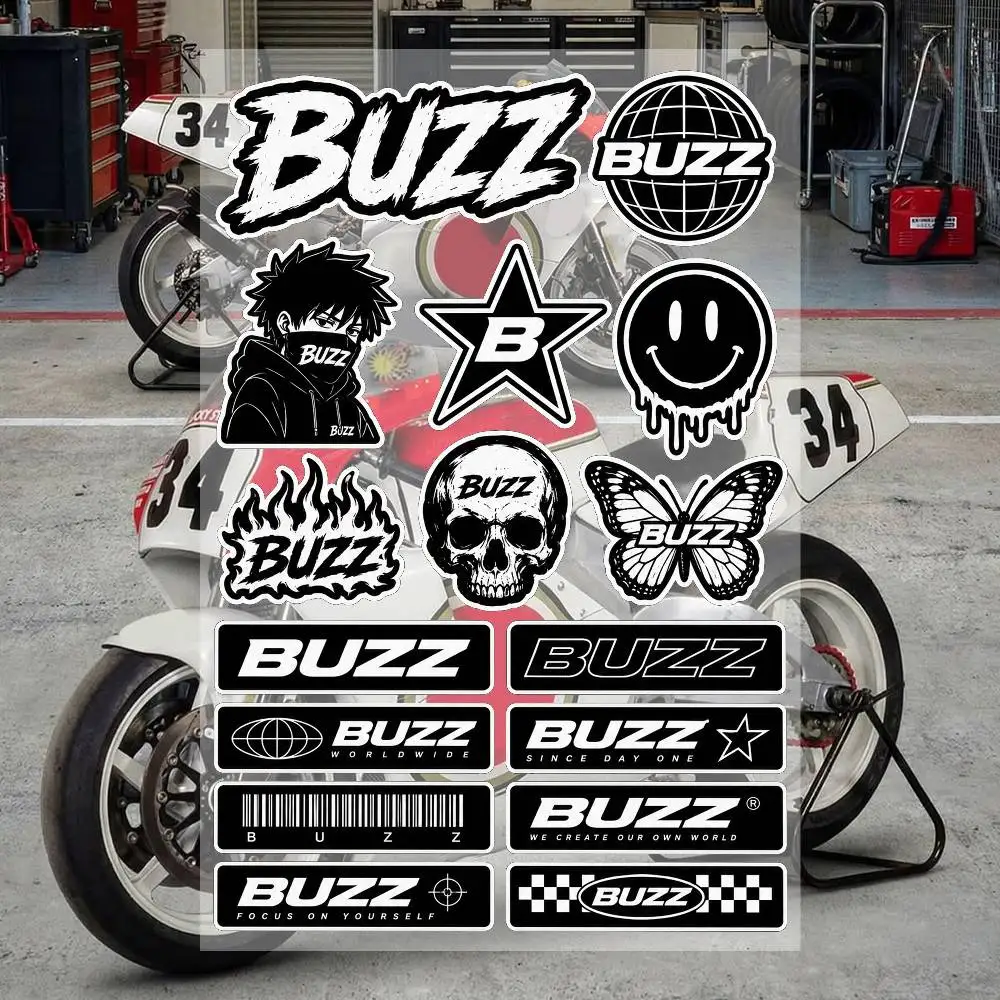 

B-UZZ Aesthetic Graffiti Stickers Waterproof PVC Decals for Motorcycle Skateboard Car Helmet Notebook DIY Decoration