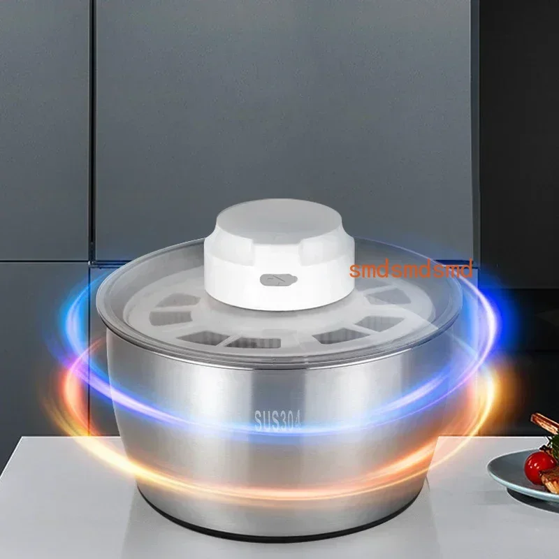 Electric Salad Spinner Drainer Spin Dryer Washer Dehydrator Rechargeable Dewatering Washing Machine Fruit Vegetable Cleaner Tool