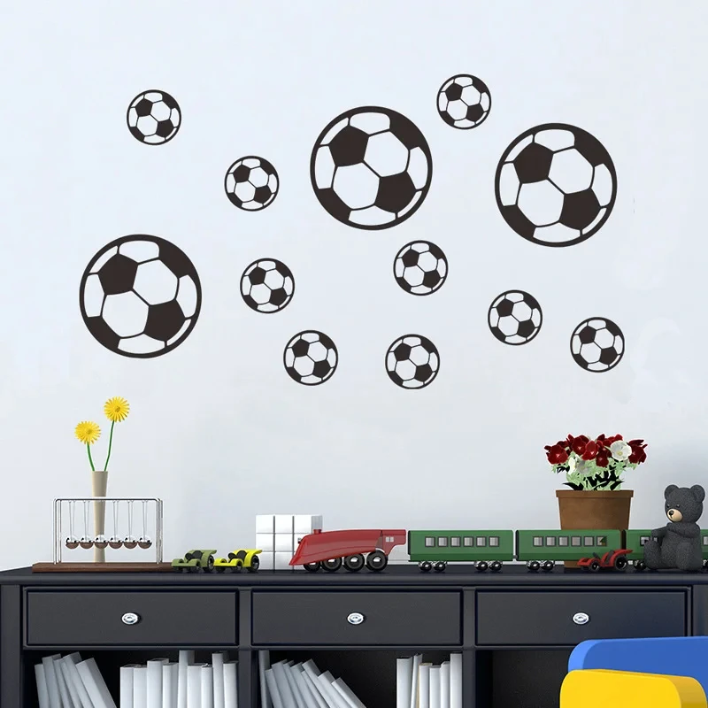 Football Wall Sticker Sports Room Boy Bedroom Background Home Decoration Children Room Stadium Combination Stickers Wall Sticker