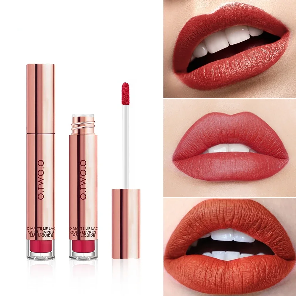 Matte Velvet Lip Glaze Waterproof Long Lasting Not EasyTo Fade Lip Gloss Silky Smooth Lipstick Makeup Sexy Women Lip Balm Gift