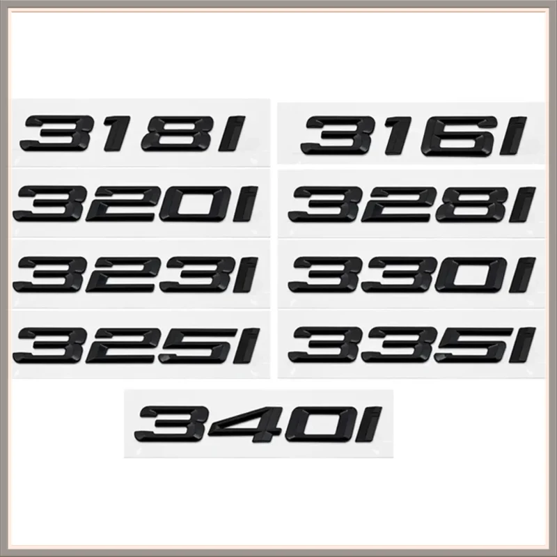 3D ABS Letters Logo 316i 318i 320i 323i 325i 328i 330i 335i Car Rear Trunk Badge Sticker For Serie 3 E30 E36 F30 F31 G20 G21