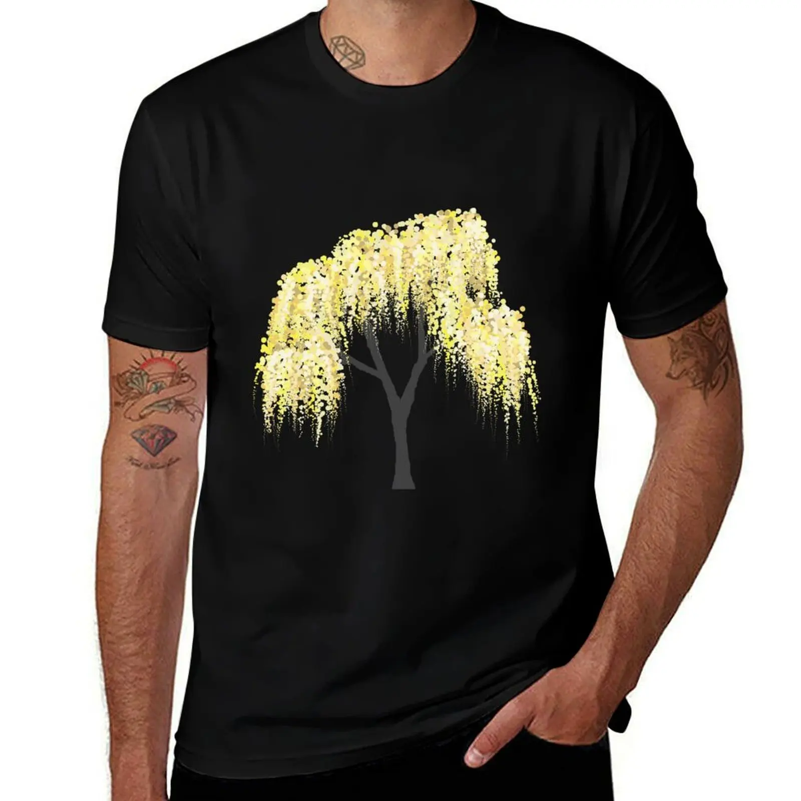 

Yellow Willow T-Shirt t shirts cotton 100% anime t shirts oversize t shirts for man cotton T-Shirt