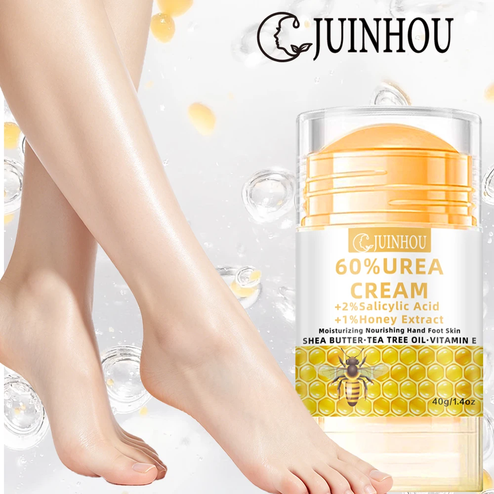 JUINHOU 40g Small and Portable Foot Cream Stick Urea Salicylic Acid Honey Moisturizing Dry Cracked Heel Repair Soften Rough Skin