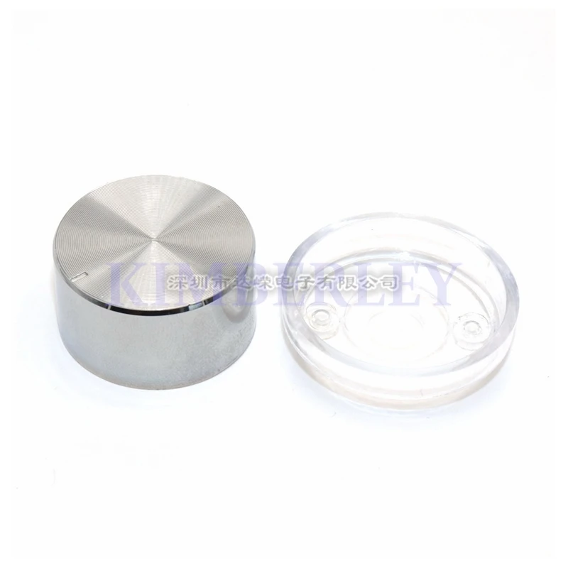 1PCS 34.5MM Plastic Knob Cap Electroplated Knob Cap Potentiometer Adjusting Knob Cap Knob Cap With Light Guide Lamp Cup