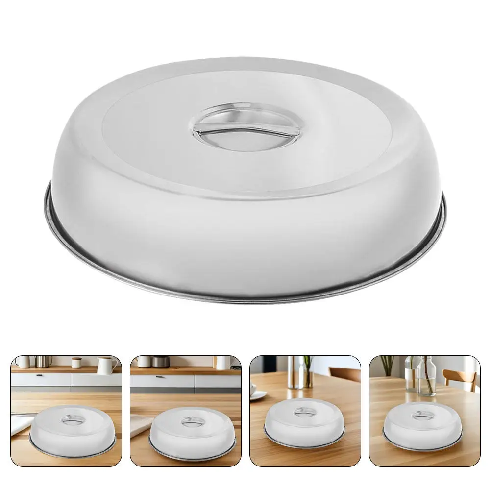 3Pcs 22Cm Round Stainless Steel Grill Cover for Bbq Grilling Steaming Basting Steak Cooking Outdoor Indoor Kitchen Heavy Duty
