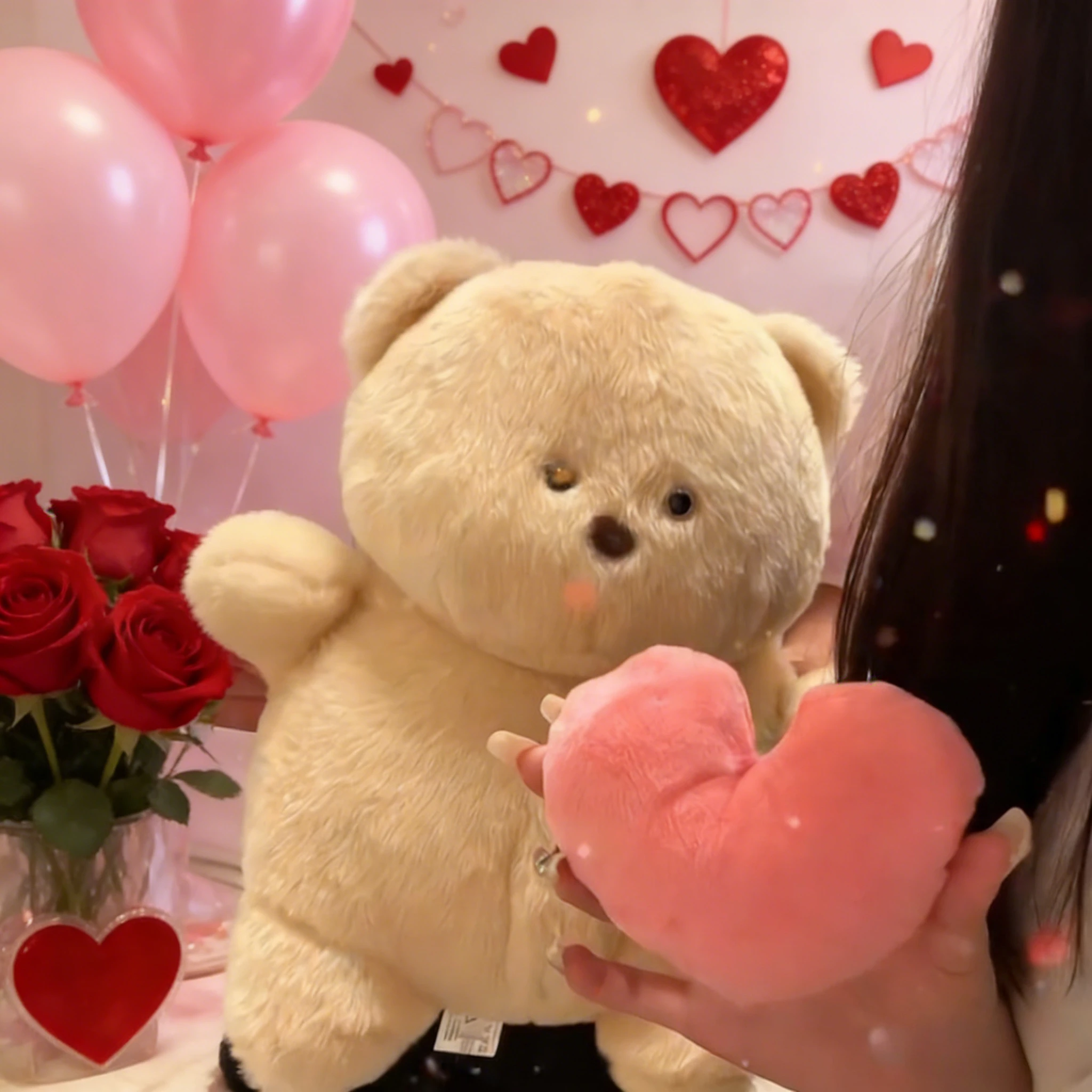 

Подарок на День святого Валентина для девочек: плюшевая игрушка-медведь с функцией записи, говорящая кукла-сердце, романтический подарок