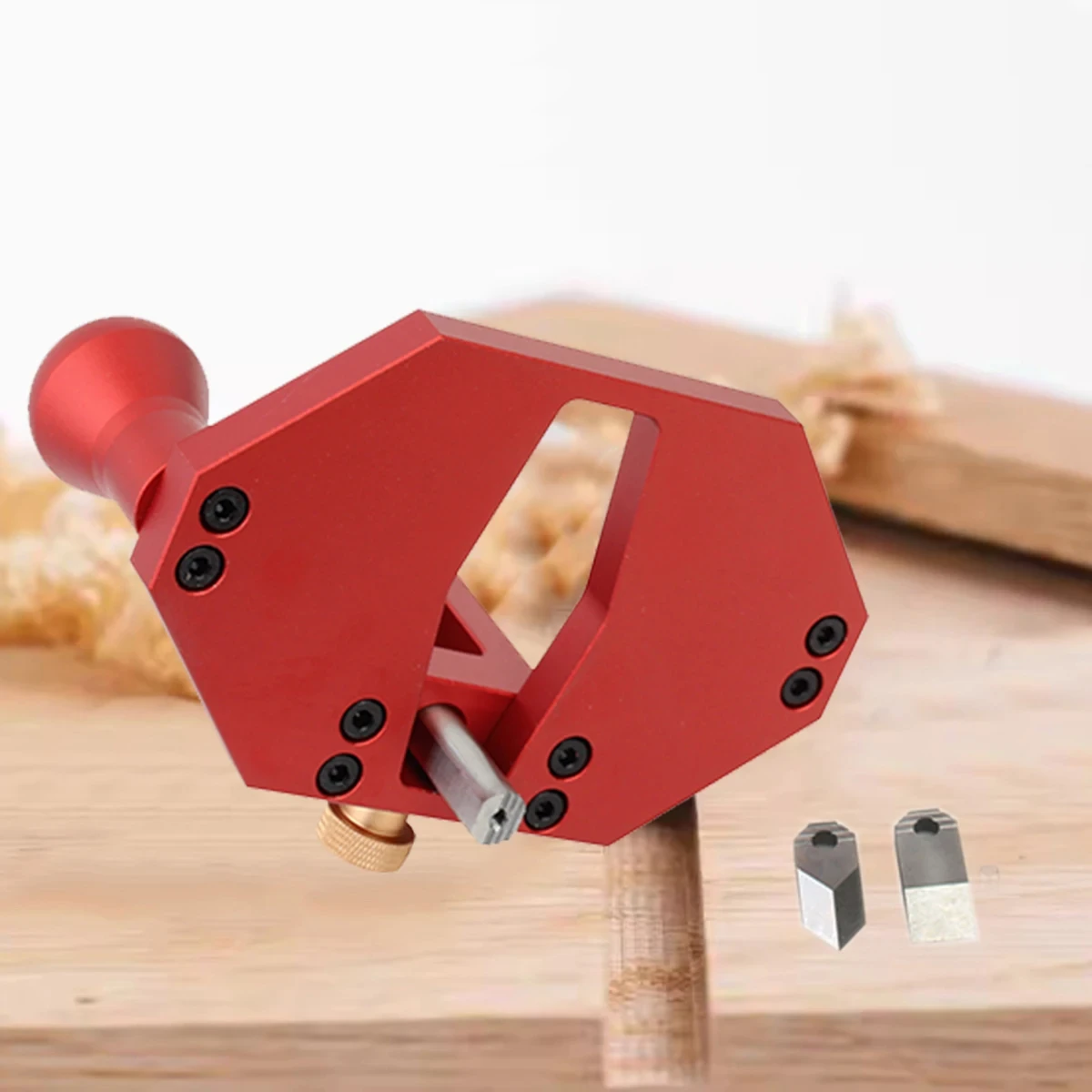 1Pc Router Plane Handheld Grooving Tool for Cutting Grooves Mortise with 2pc Blade Woodworking Tool