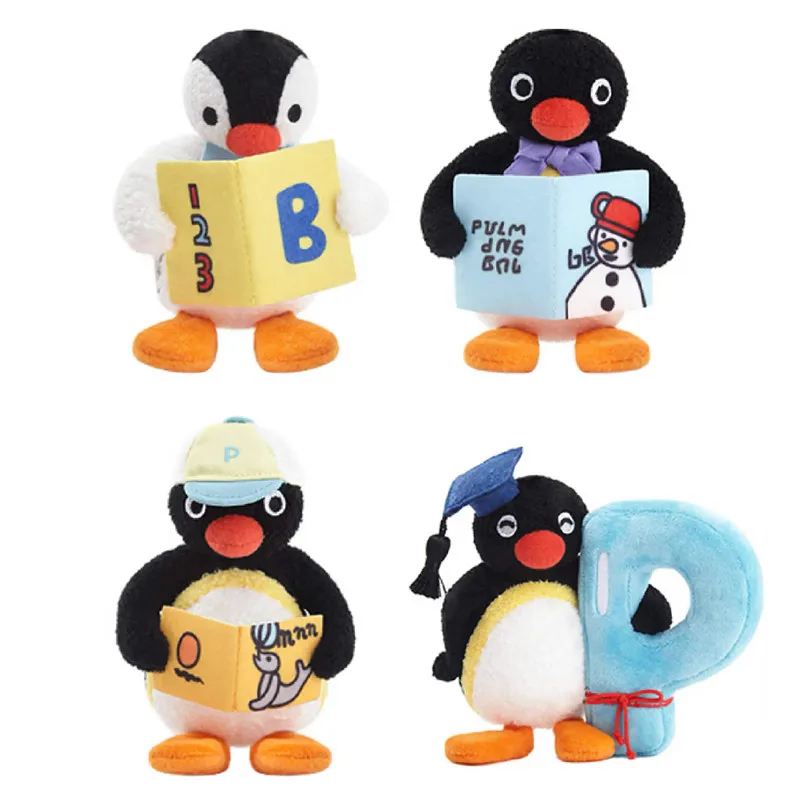 New Kawaii Cute Pingu Pinga Penguin Graduation Gift Plush Key chains Kids Stuffed Toys Small Pandent For Children 12CM