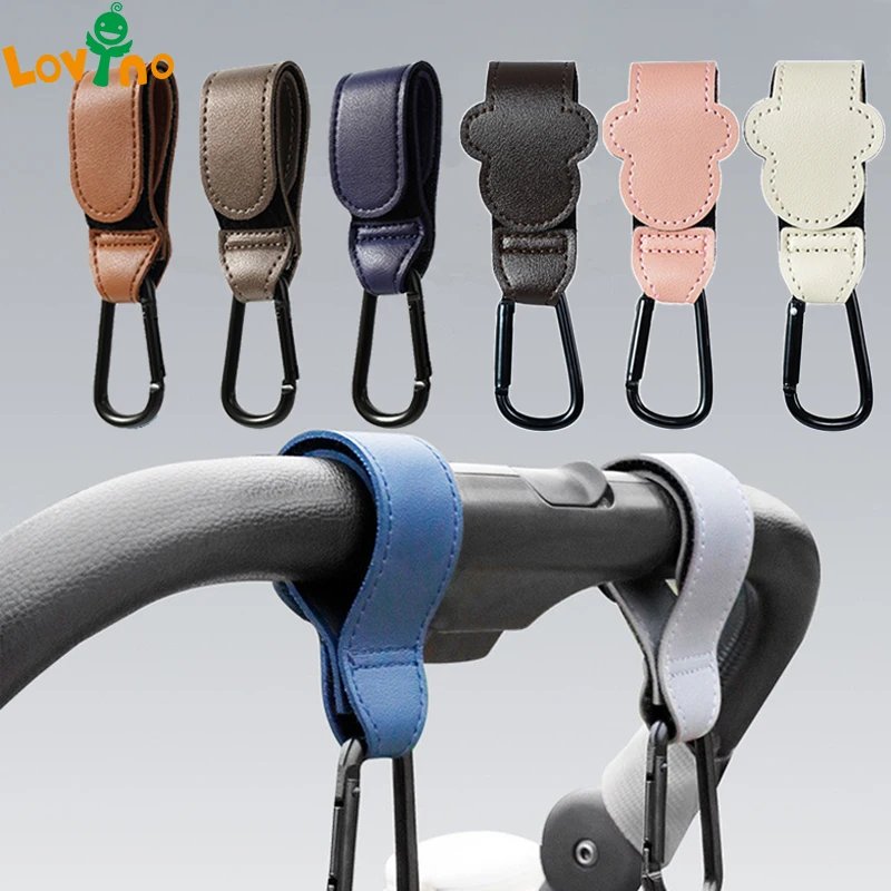 

PU Leather Baby Bag Stroller Hook Rotatable Cart Organizer Pram Hook Pram Rotate 360 Degree Stroller Accessories Wholesales