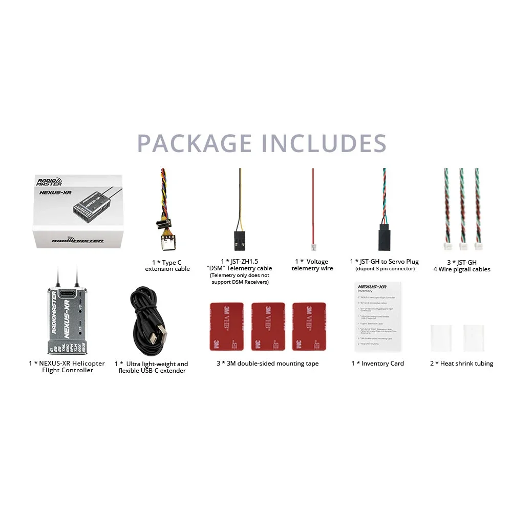 라디오마스터 넥서스 XR F4 비행 컨트롤러 |   ExpressLRS 2.4GHz 수신기 |   CNC 합금 |   데이터 블랙박스 |   FPV 드론 헬리콥터