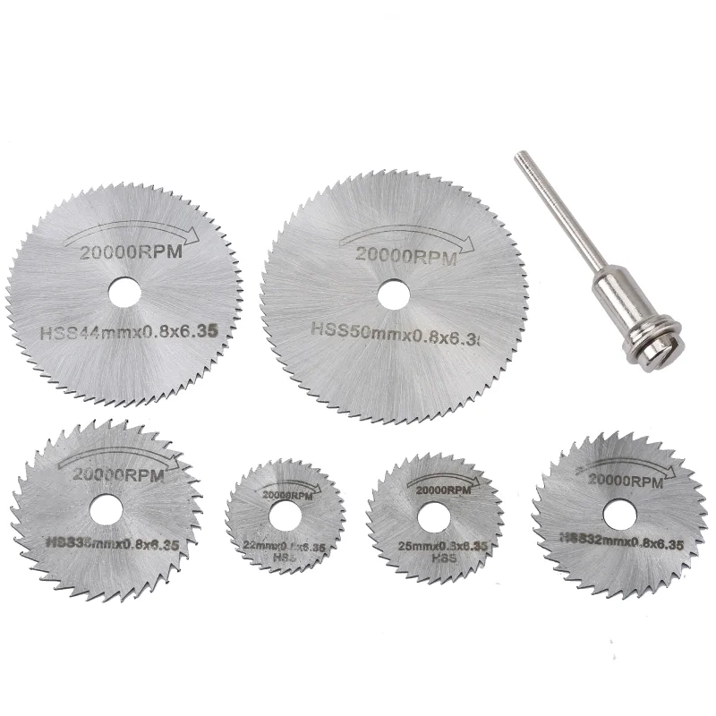 /05/2019 de coupe HSS pour scie circulaire, outils à distance, coupe de mandrin, mini lame de scie, perceuses à bois, outils pour accessoires Dremel, 7 pièces