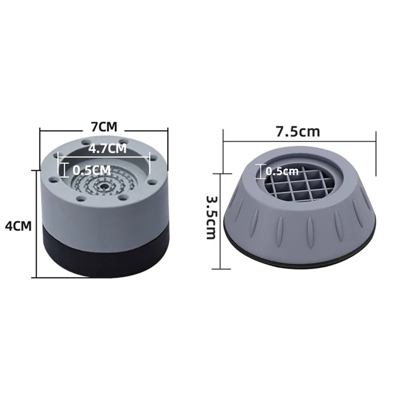 4Pcs Anti Vibration Pads Washing Machine Rubber Feet Legs Mat Anti-vibration Pad Universal Noise-reducing Leg Base for Furniture