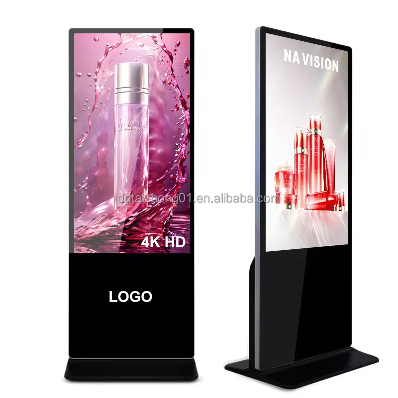 65/75 Zoll Android 4K Werbebildschirme Einkaufszentrum Ausstellungshalle LCD Digital Touch Screen Display Stand