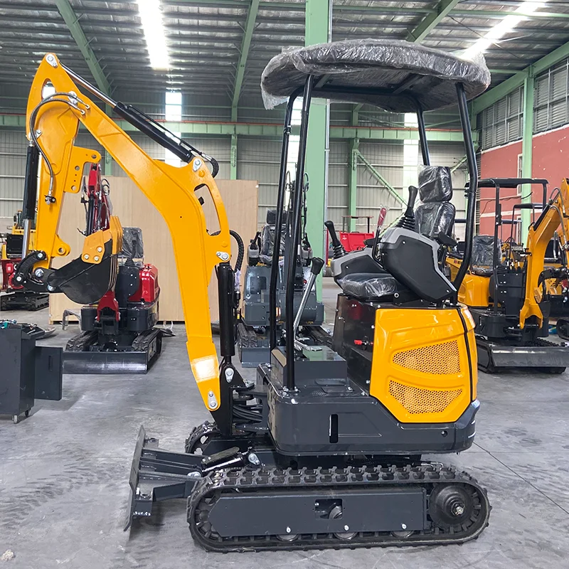 Minicavadeiras com motores EPA Motores poderosos de 1,5 toneladas e 1,8 toneladas As escavadeiras agrícolas pequenas de 1 tonelada e 2 toneladas estão disponíveis para venda