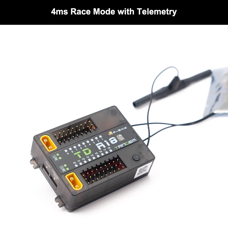 FrSky TD R18 OTA 2.4G 900M 18CH جنبا إلى جنب ثنائي النطاق استقبال الكمون المنخفض طويلة المدى المدمج في مفتاح الطاقة الجهد الحالي الاستشعار #5