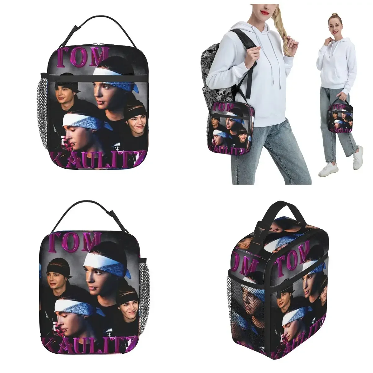 Tokio Hotel Lover Accessories Insulated Lunch Bag For Office Tom Kaulitz Storage Food Boxes Portable Cooler Thermal Bento Box