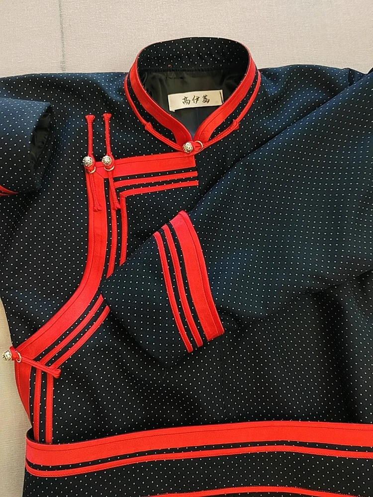 Túnica Tradicional Mongol Hecha a Mano para Hombre, Diseño Original, Estilo Étnico Puro, Uso Diario, Ajuste Cómodo, Estilo Cl...