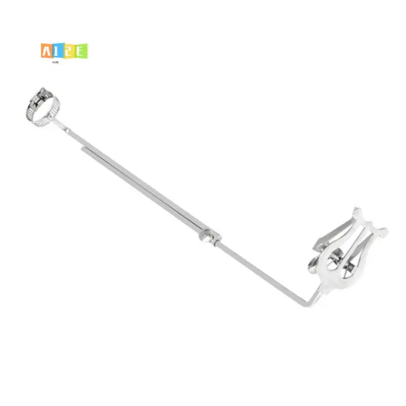 A12E-Portable Flute Music Stand Marching Band Sheet Music Clip Clamp Woodwind Instrument Accessories