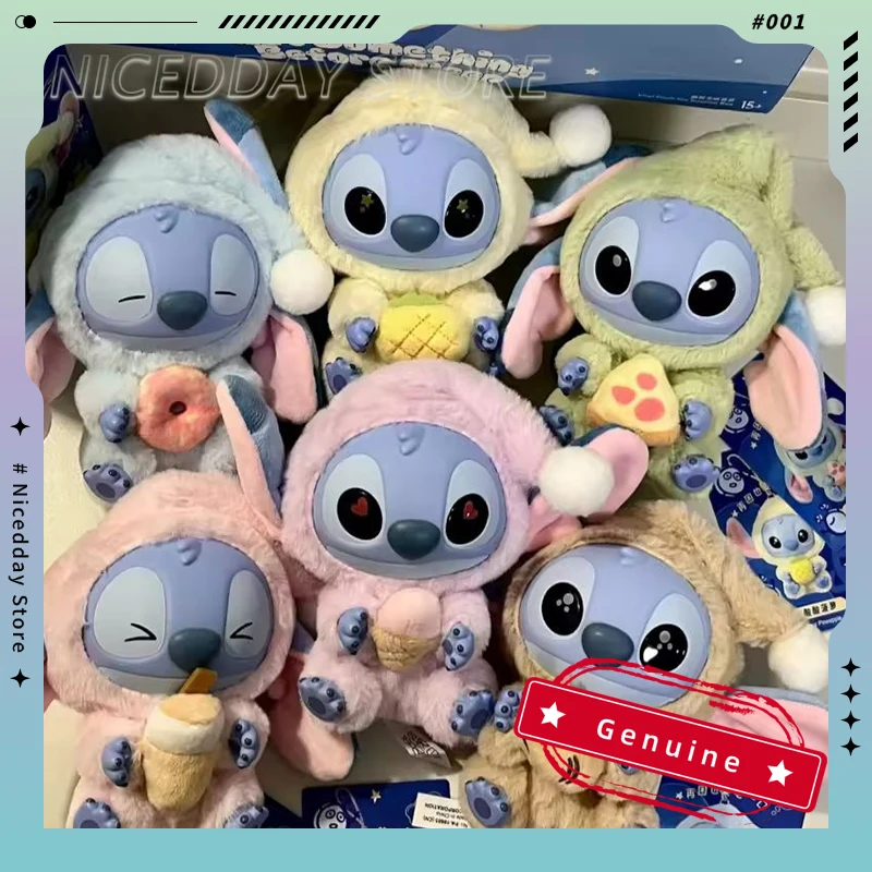 

Disney Stitch Eat Something Before Sleep Series Vinyl Blind Box Kawaii Stitch Figure Suprise Box Desk Decor Ornament Gift