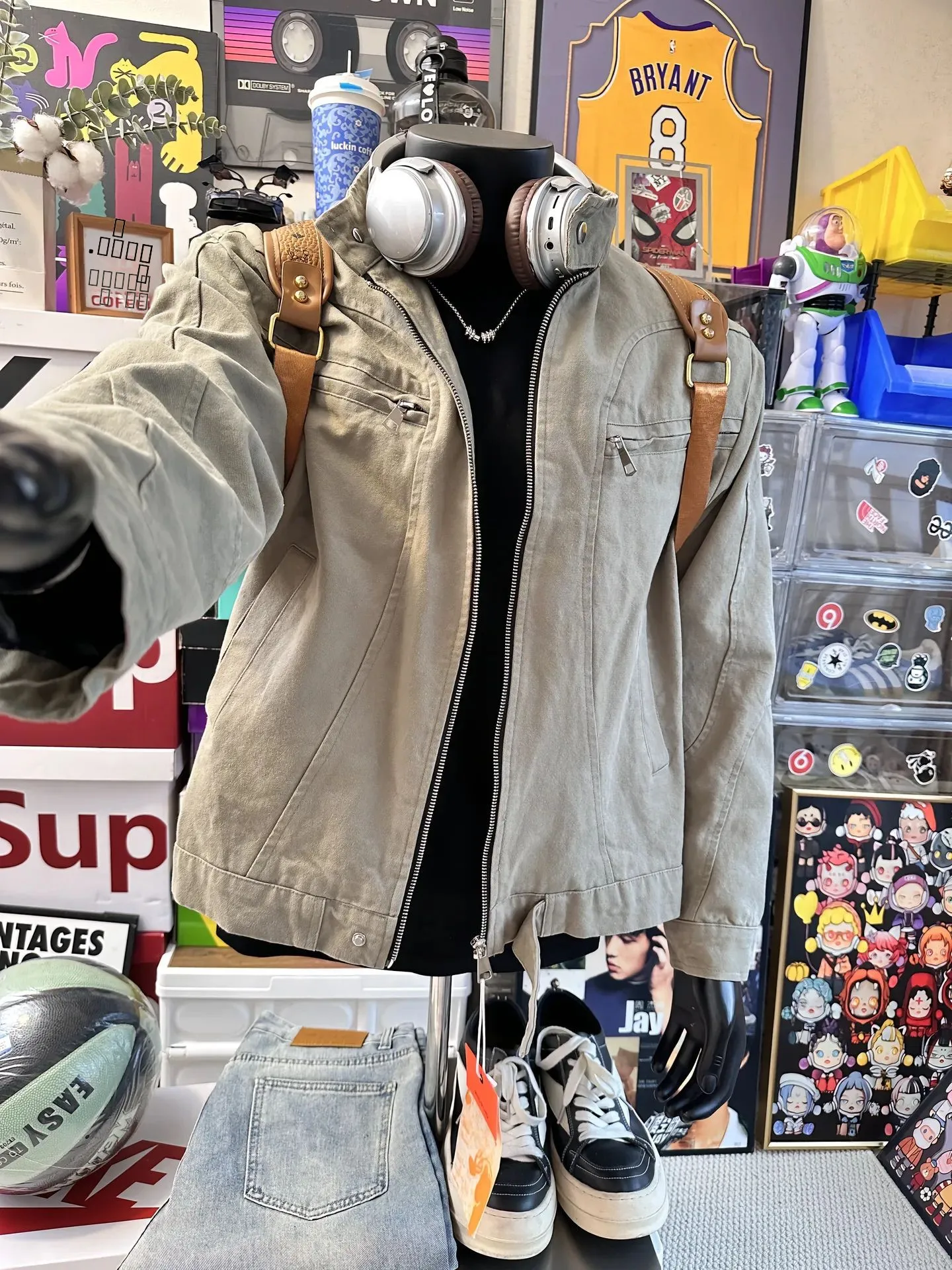 

Мужская джинсовая куртка с воротником-стойкой, осенняя, в американском ретро-стиле, рабочая одежда, свободный крой, молодежная, дышащая