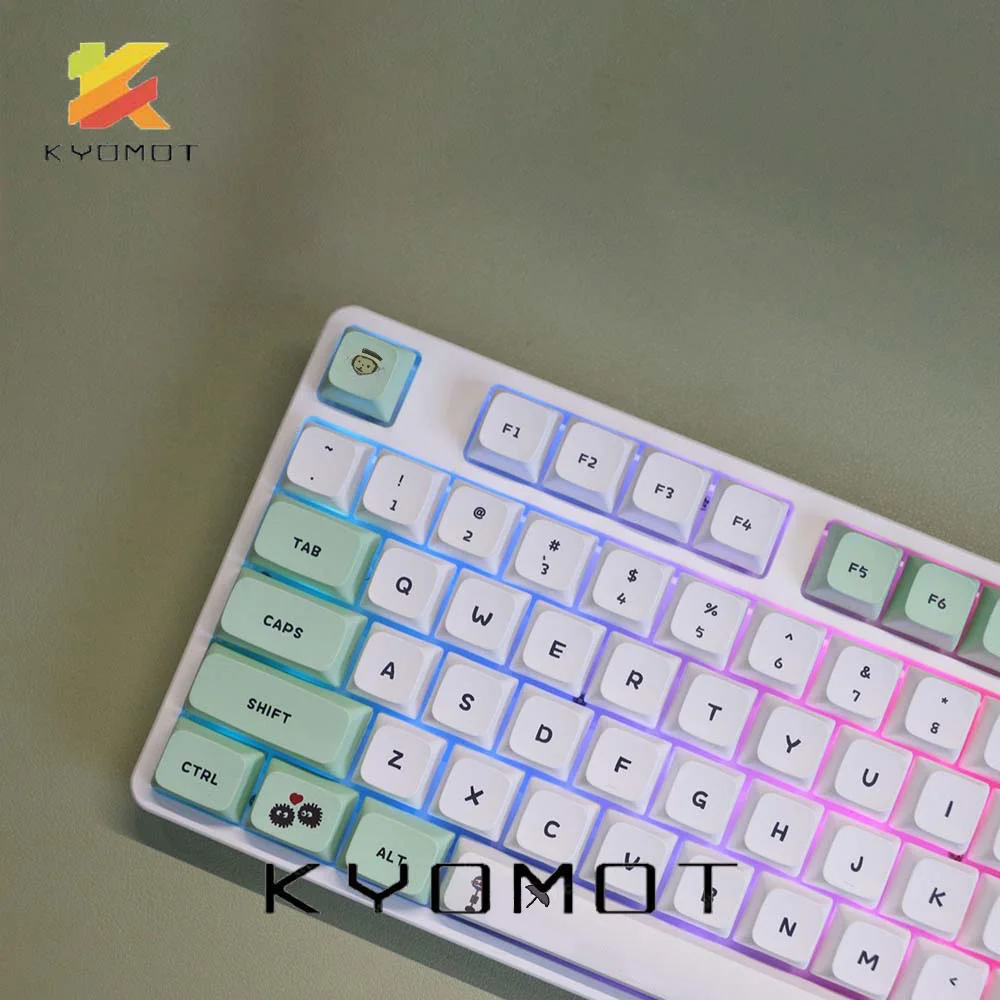 KYOMOT 135 Keys Cute Dragon Cat Theme Keycaps PBT Dye XDA Profile Key cap for Cherry MX IKBC Switch Mechanical Keyboard Key caps