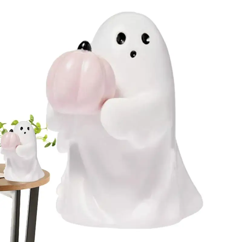 Halloween Ghost Figurines Ghost Holding Item Resin Figurine Table Centerpieces Whimsical Resin Ornaments For Bedroom Living Room