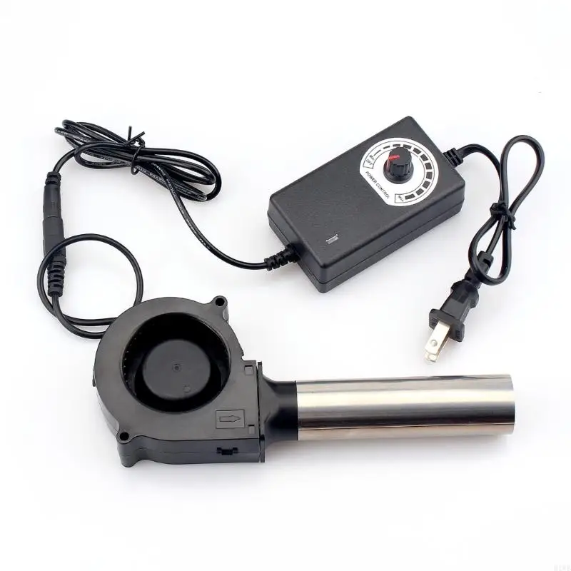 R1WB US Pluged مدعوم في الهواء الطلق الطهي BBQ مروحة الفحم Blower 12V Barbeque مروحة