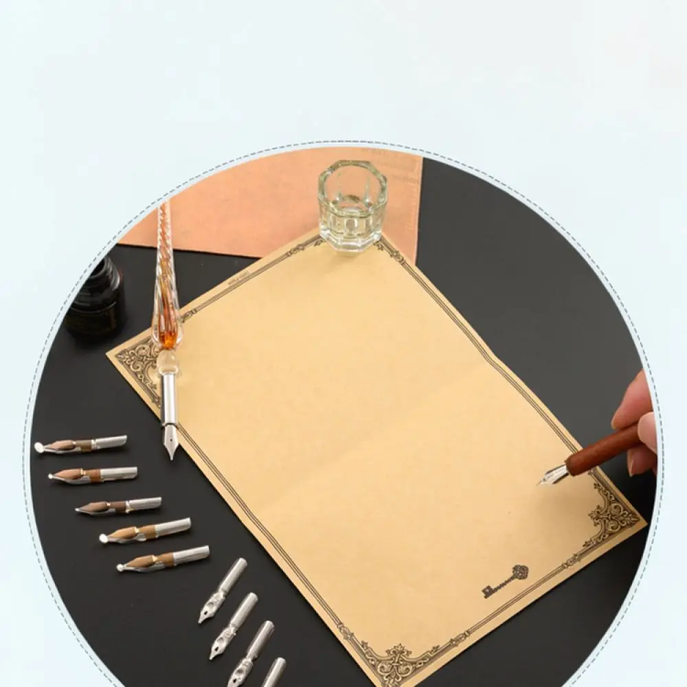 Exquisite Glass Dip Pen Set Starry Sky Artistic Calligraphy Writing Tool Creative Stationery Gift For Daily Practice