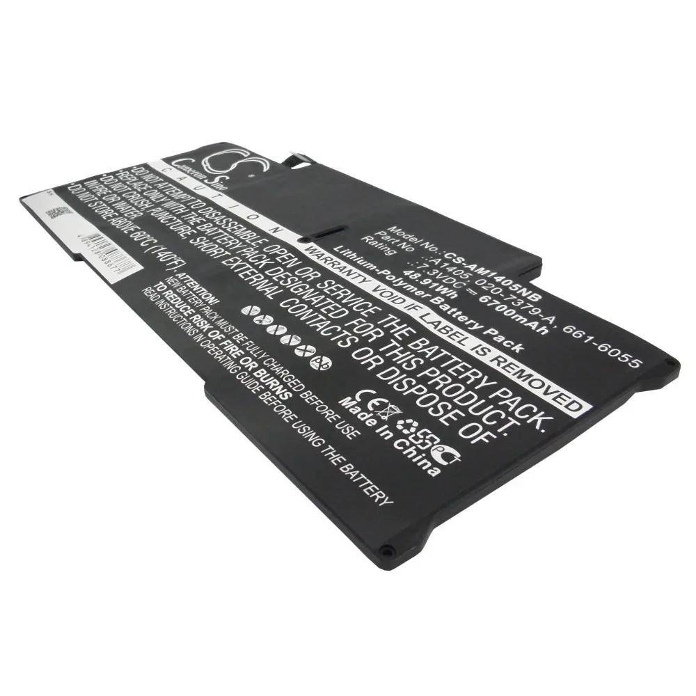 

Replacement Battery 020-7379-A 020-8142-A 661-6055 A1369 A1405 for Apple MacBook Air 13" MC503 MC504 A1466 A1369 MacBook Air