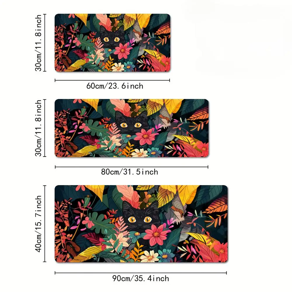 로맨틱 동화 고양이 애니메이션 마우스 패드 고무 미끄럼 방지 데스크 매트 pc 액세서리 게임 매트 키보드 마우스 패드 데스크탑 미학