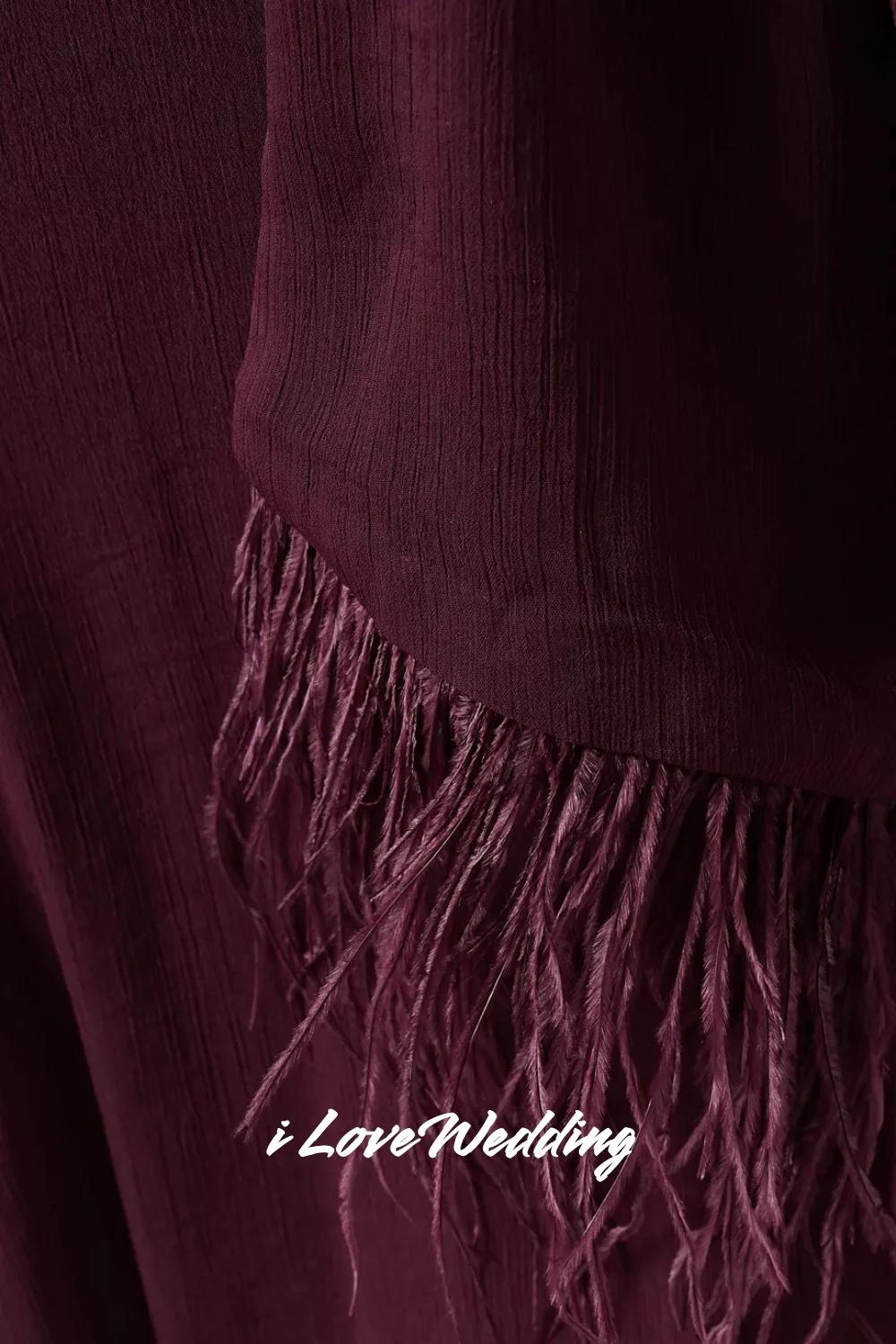 Vinho tinto com decote em v vestido de noite 2025 chiffon manga longa pena sereia até o chão elegante plissado vestido de festa de casamento customiz