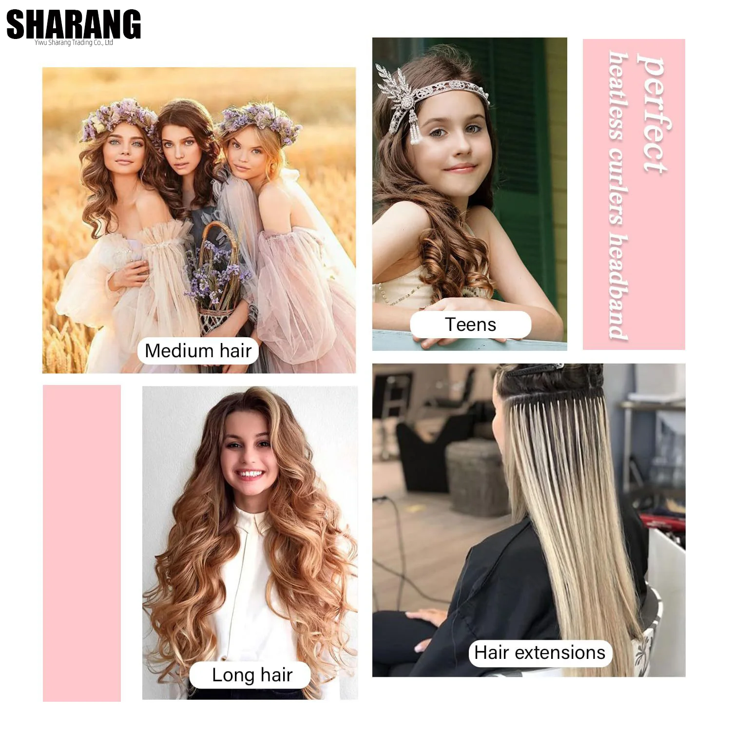 Satin Heatless Curls Lockenwickler über Nacht zum Einschlafen Lockenwickler Lockenwickler Keine Hitze Haarwickel für Locken Stirnband, 70" Satin Heat – Detail 10