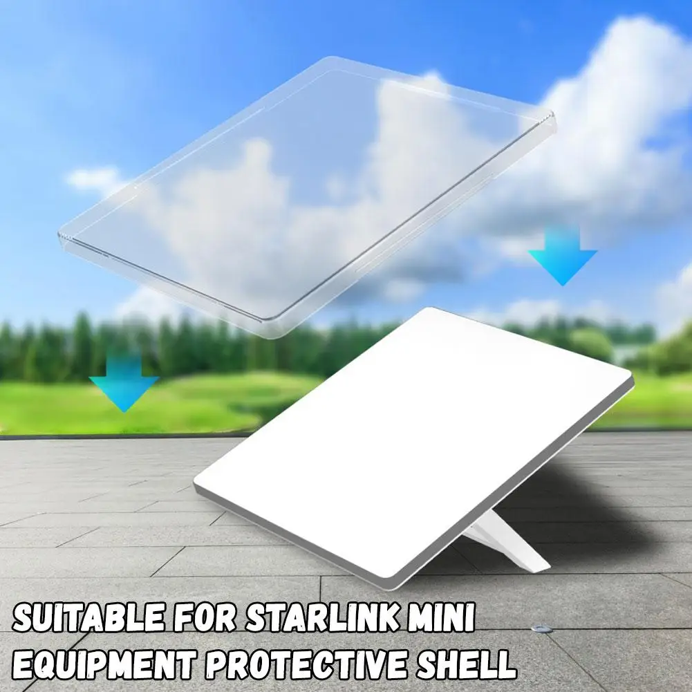 Para starlink mini escudo protetor design transparente portátil viagem ao ar livre proteção uv caso duro fácil de instalar protetor